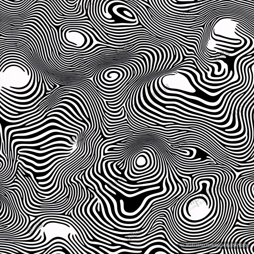 抽象黑白线条波纹底纹