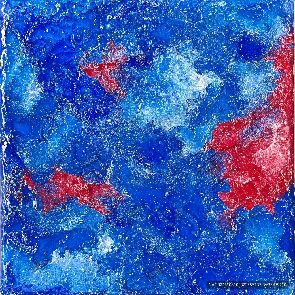 蓝色透光大理石装饰画