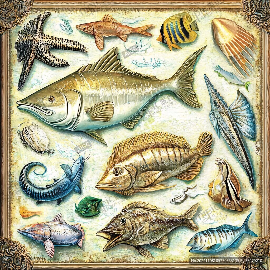 鱼类装饰画