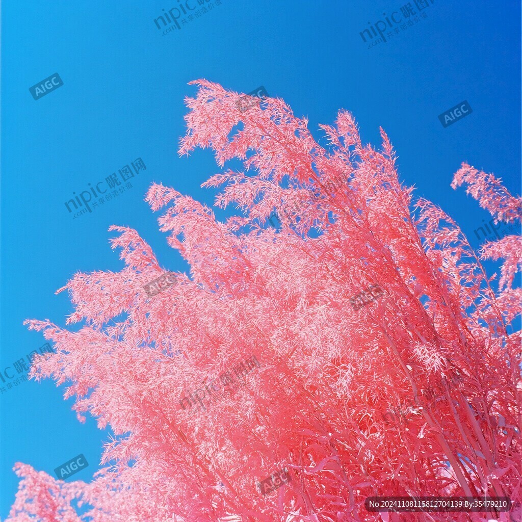 红粉佳人蓝色天空