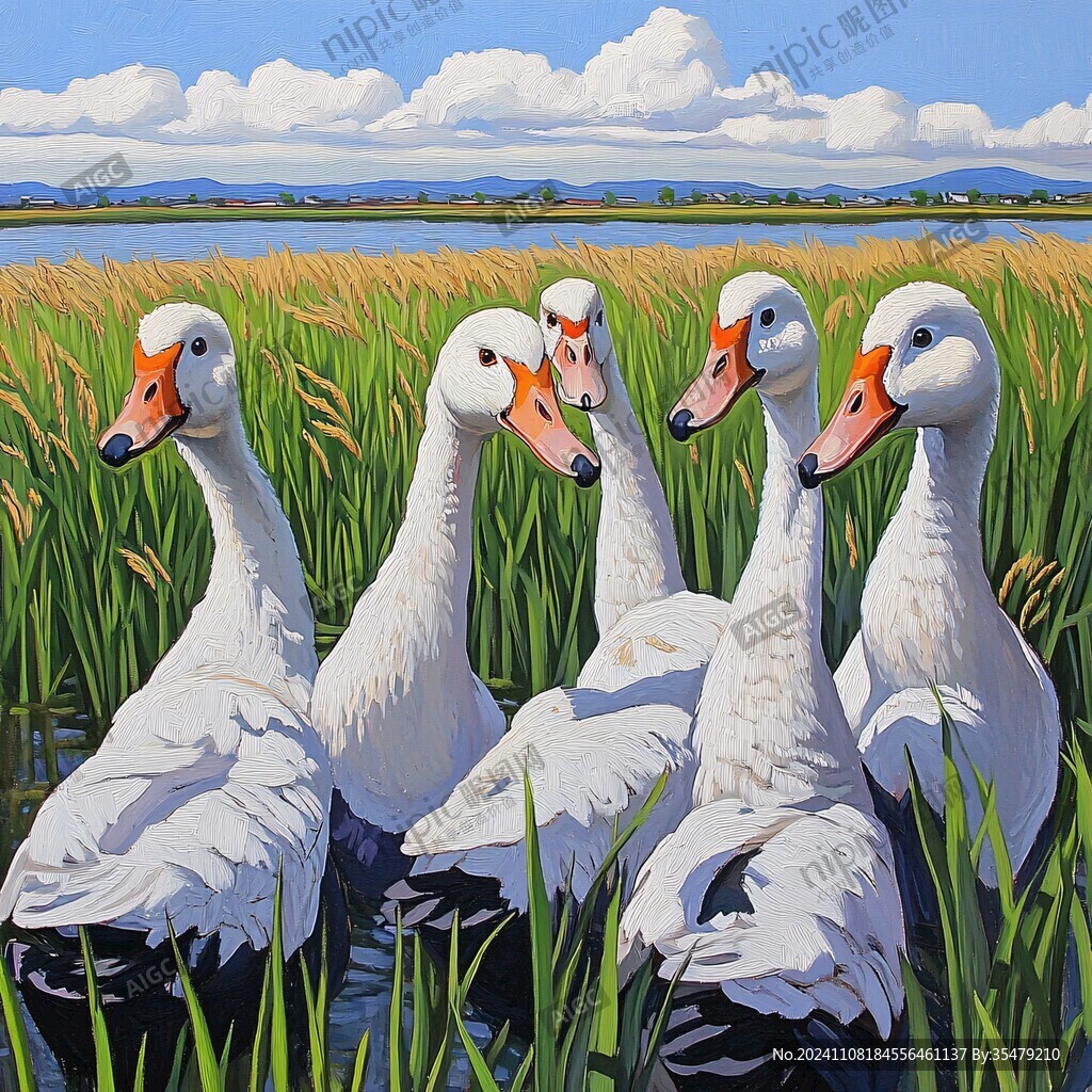 鹅装饰画