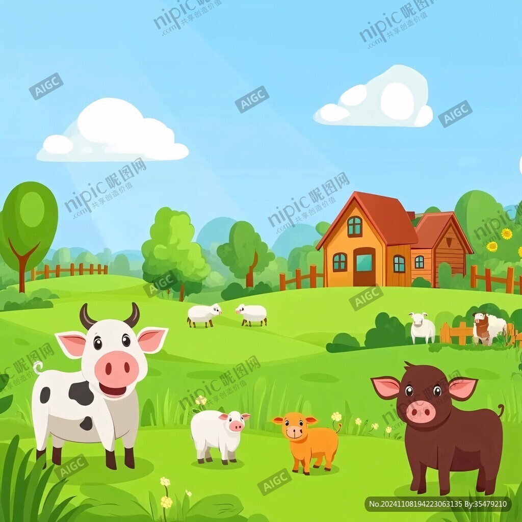 卡通牧场素材