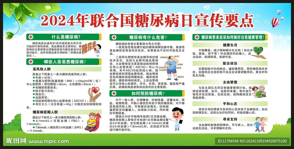 联合国糖尿病日宣传栏