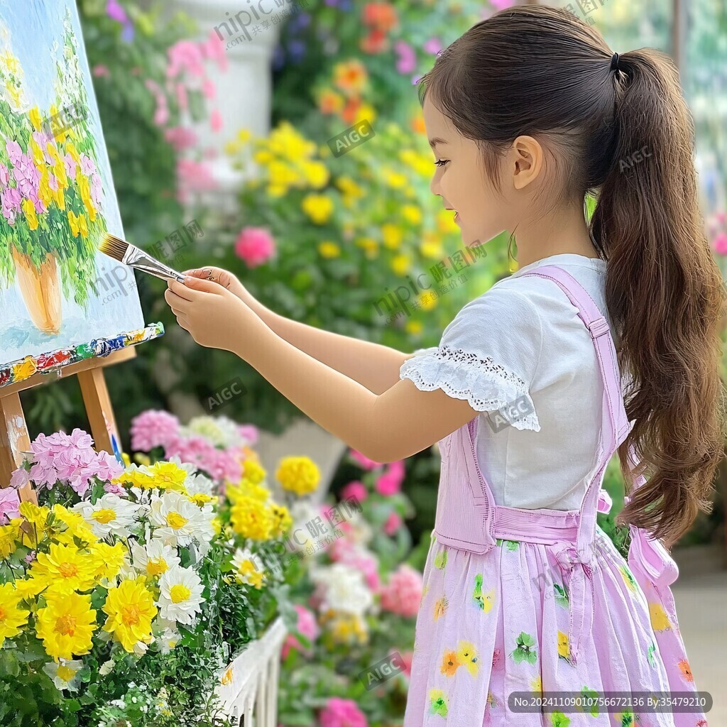 小朋友画油画