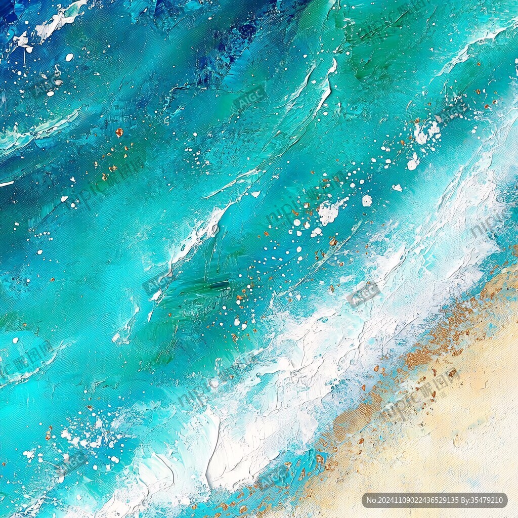 彩色创意海洋流体画