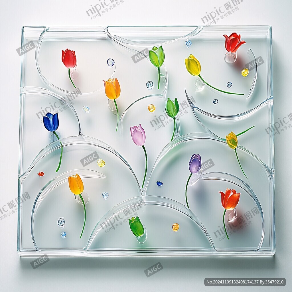 3d立体框框郁金香