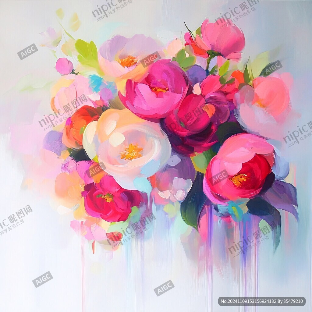 3d立体花卉油画