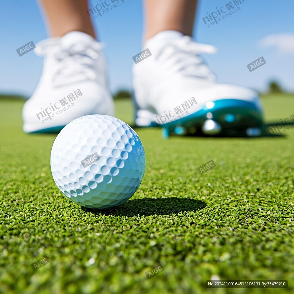前景聚焦高尔夫球