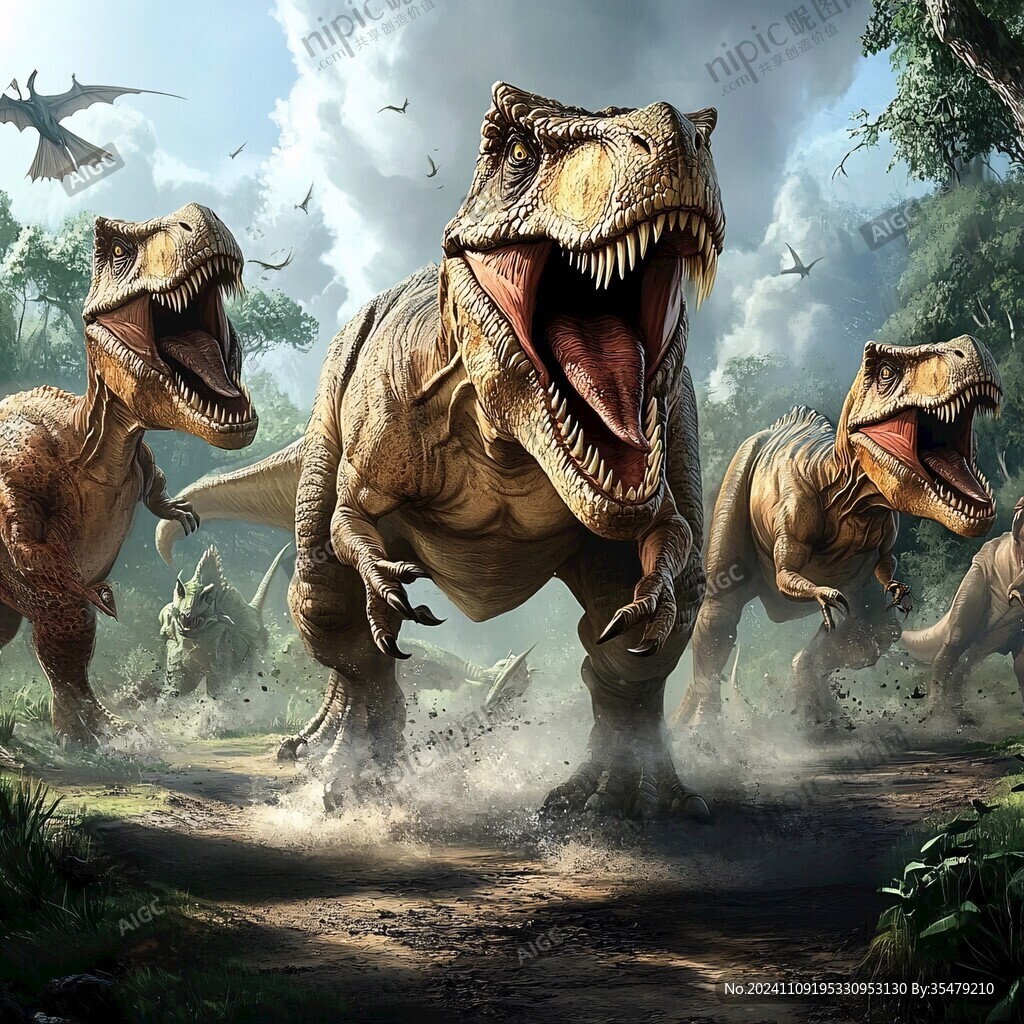 恐龙高清3d地贴