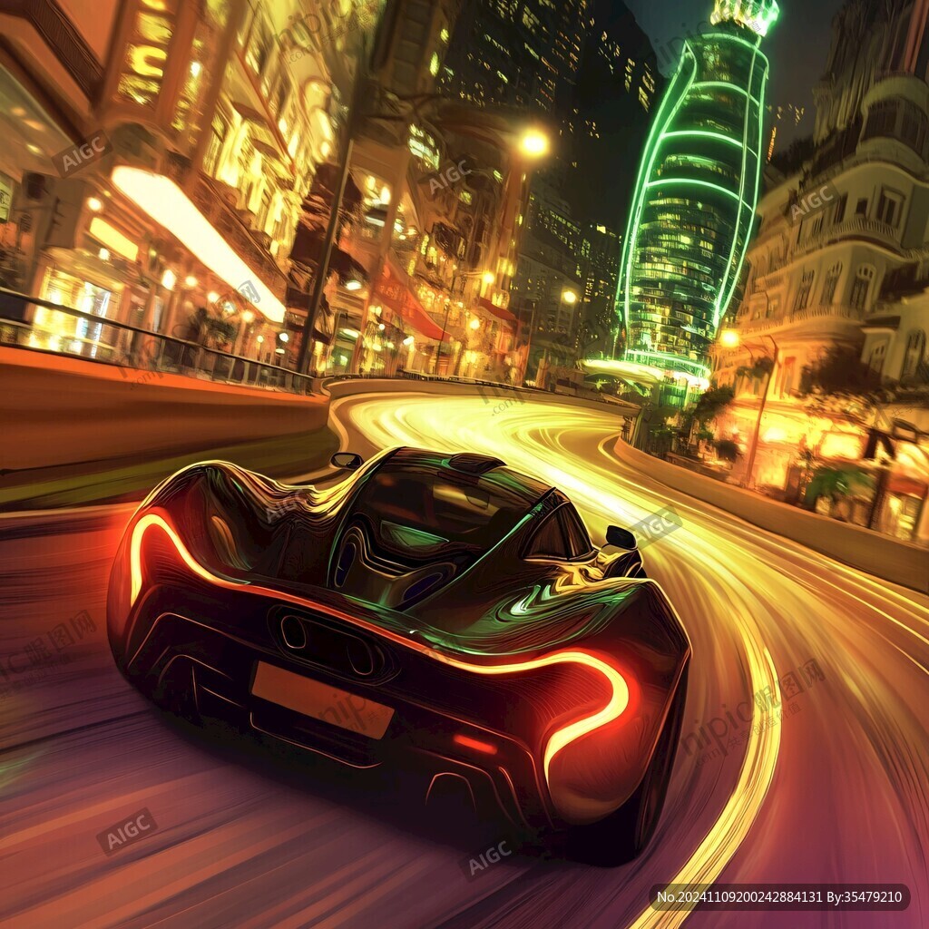 跑车线条飞驰电掣