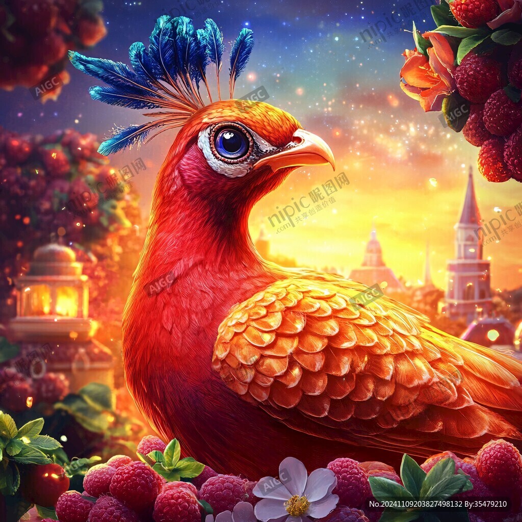 3d立体孔雀花鸟