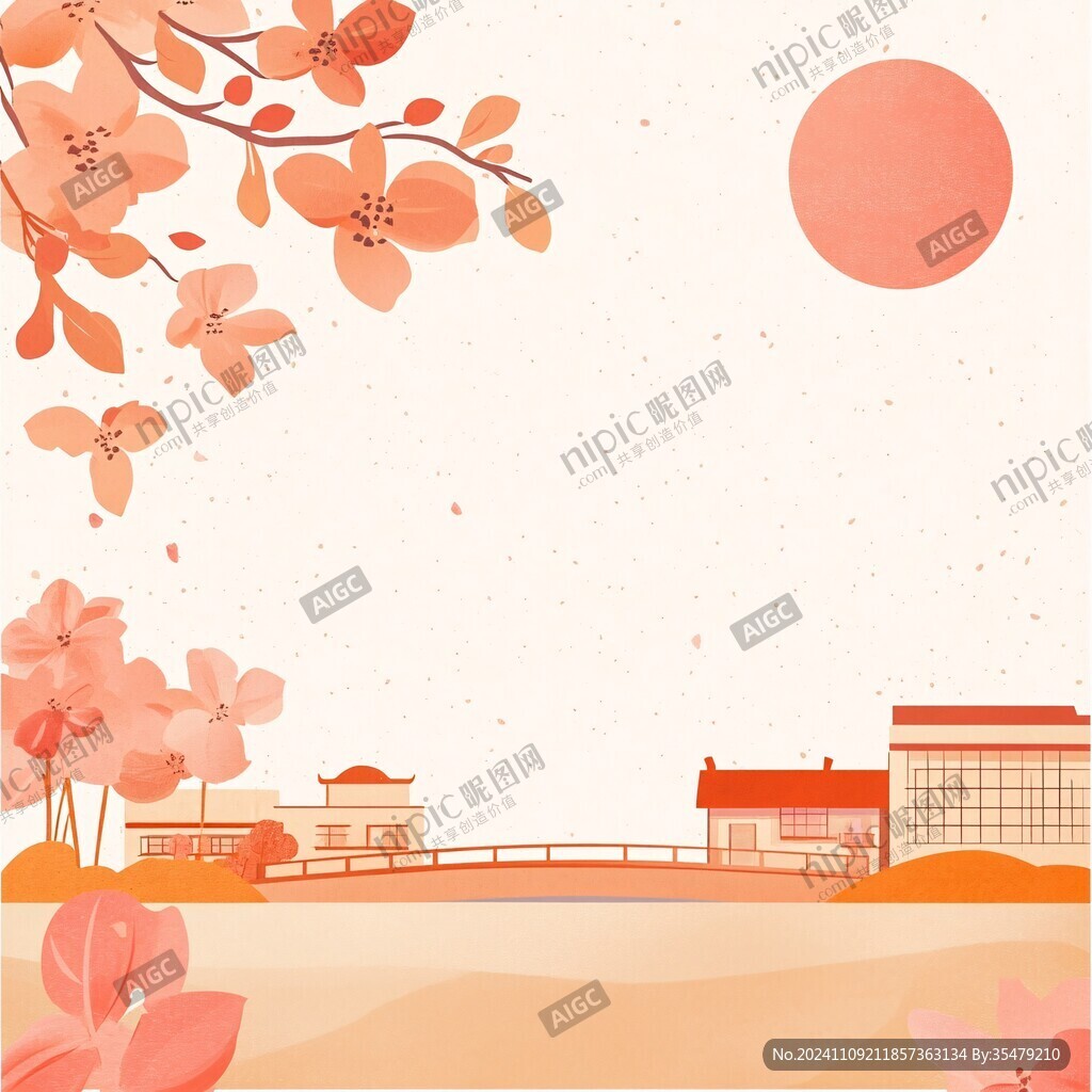 插画海报线稿底图背景