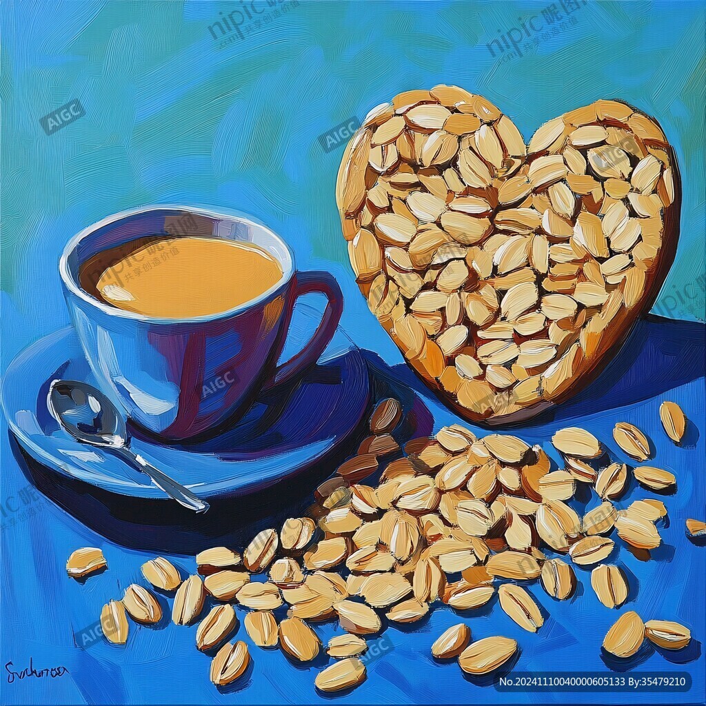 个性咖啡油画