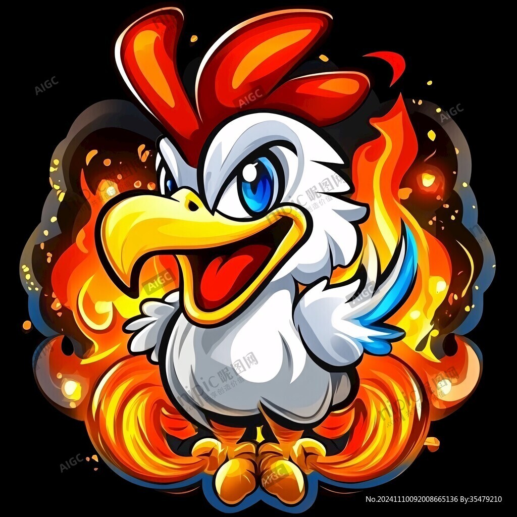 酷帅小鸡吉祥物