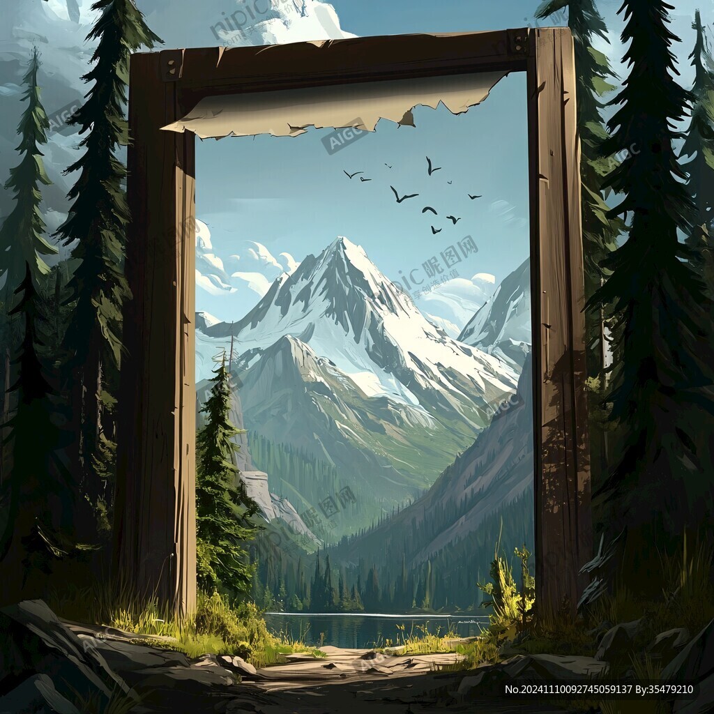 背景场景图木门场景