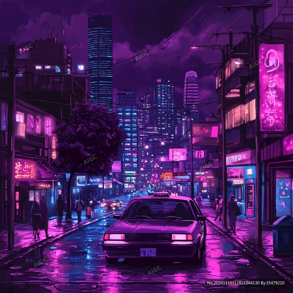 赛博朋克装饰画