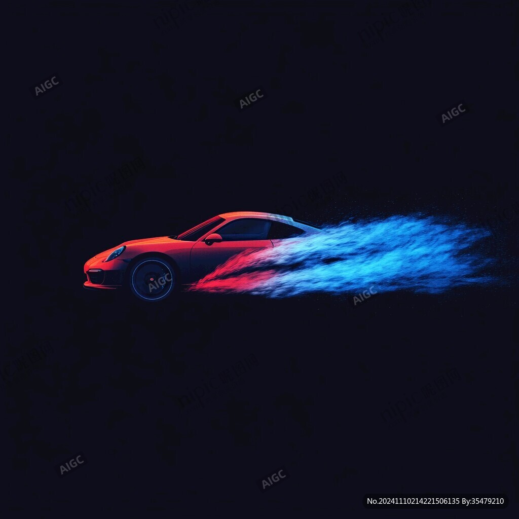 跑车线条飞驰电掣