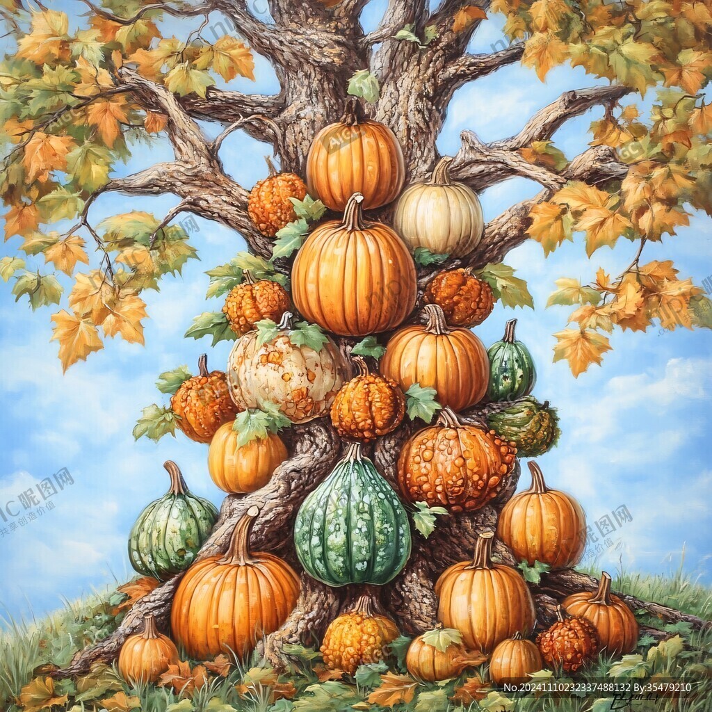 3d立体画苹果树