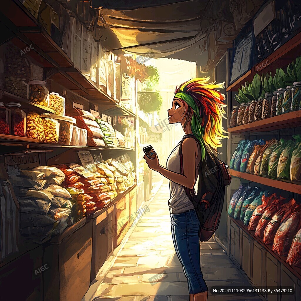 便利店零食插画
