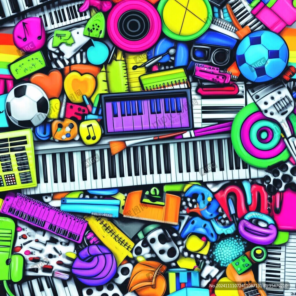 乐器玩具背景