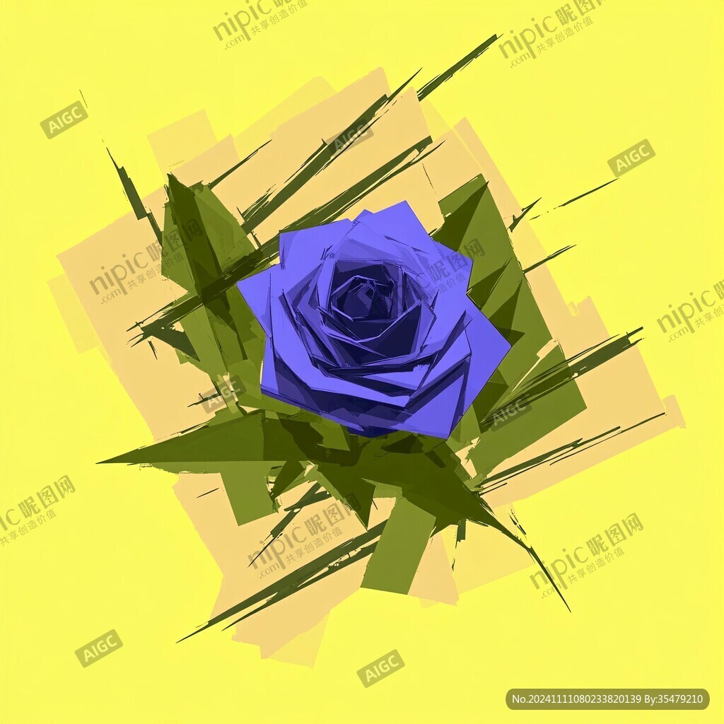 手绘一朵紫色玖瑰