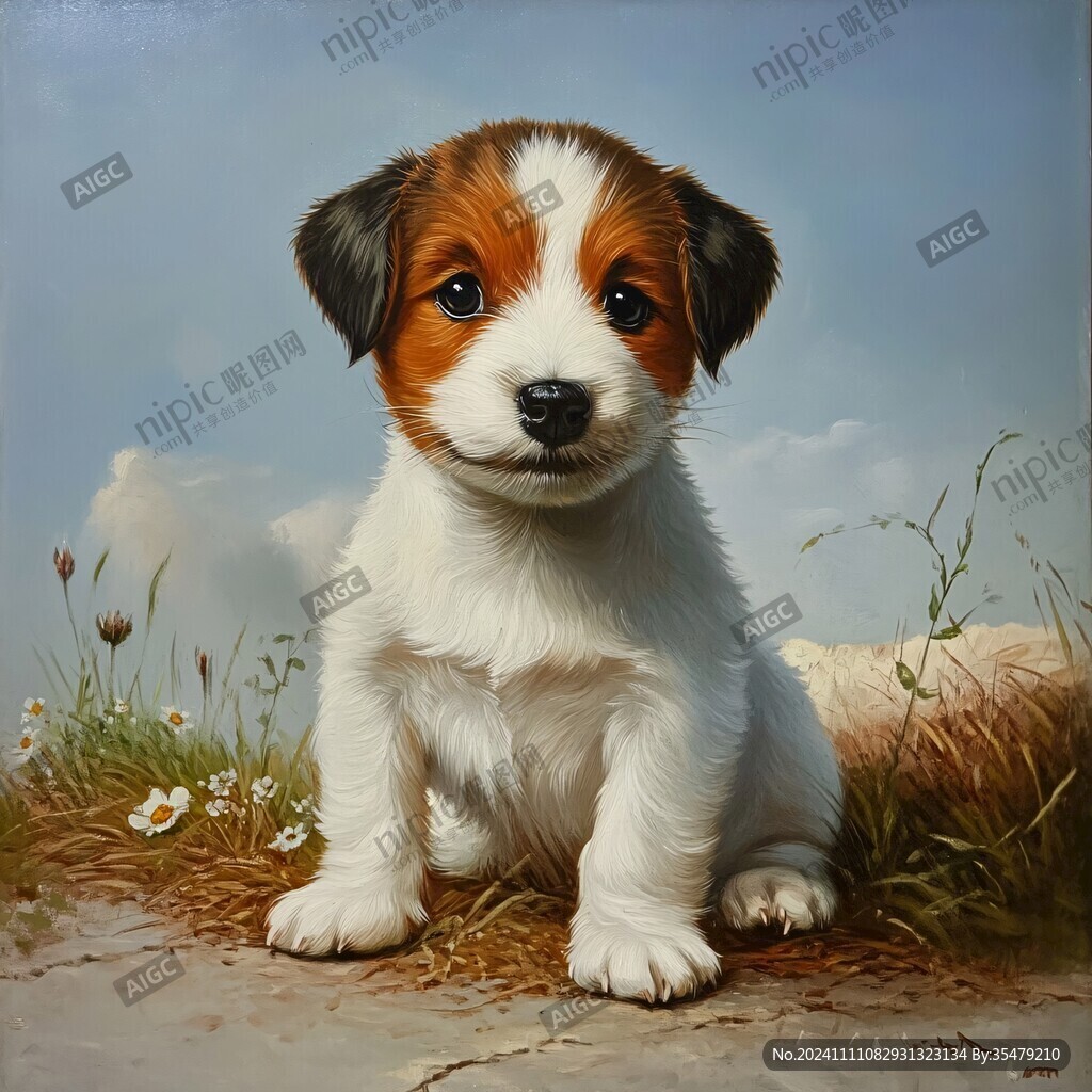 小狗装饰画