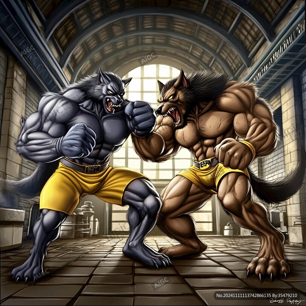 雄壮的动物插画