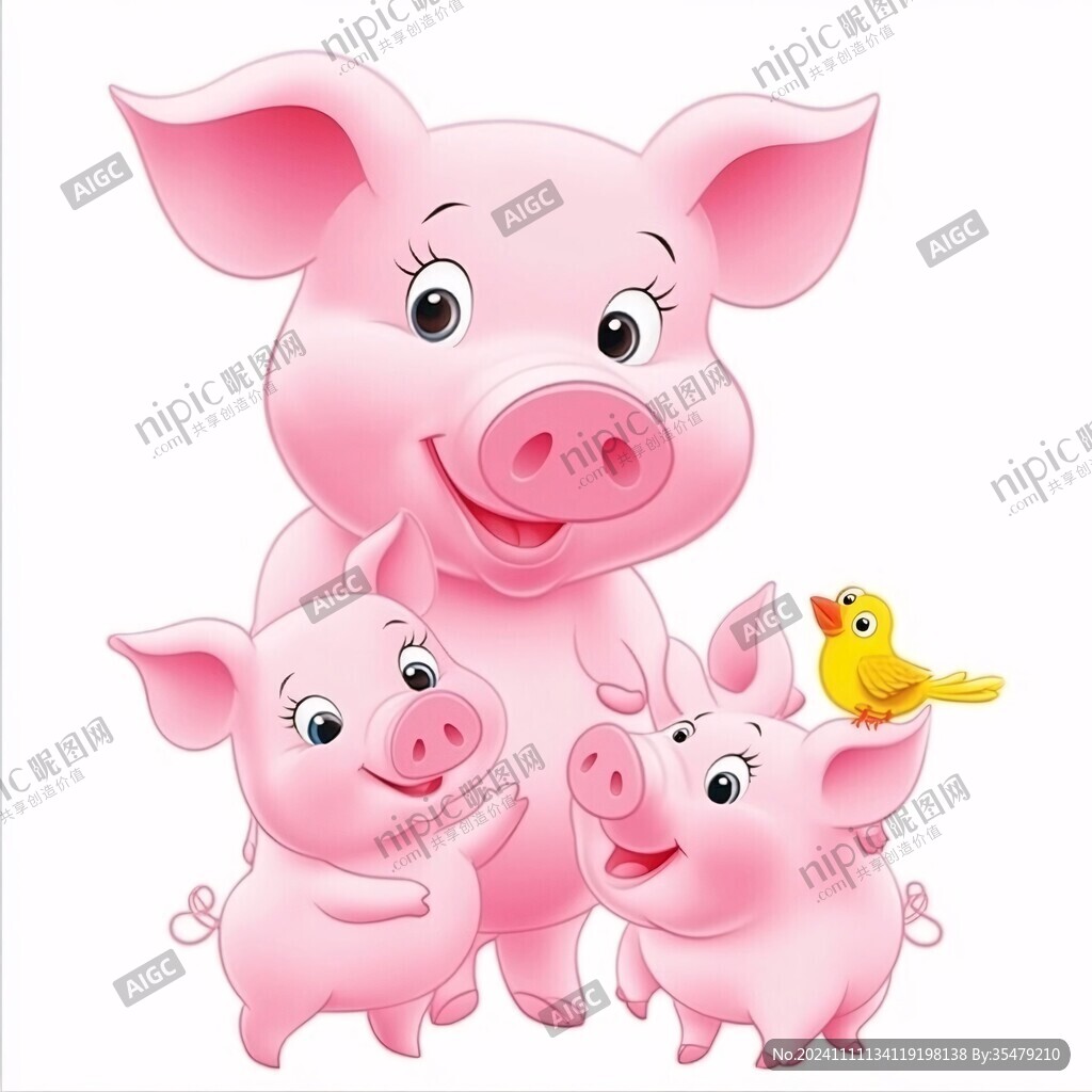 卡通动物立体画