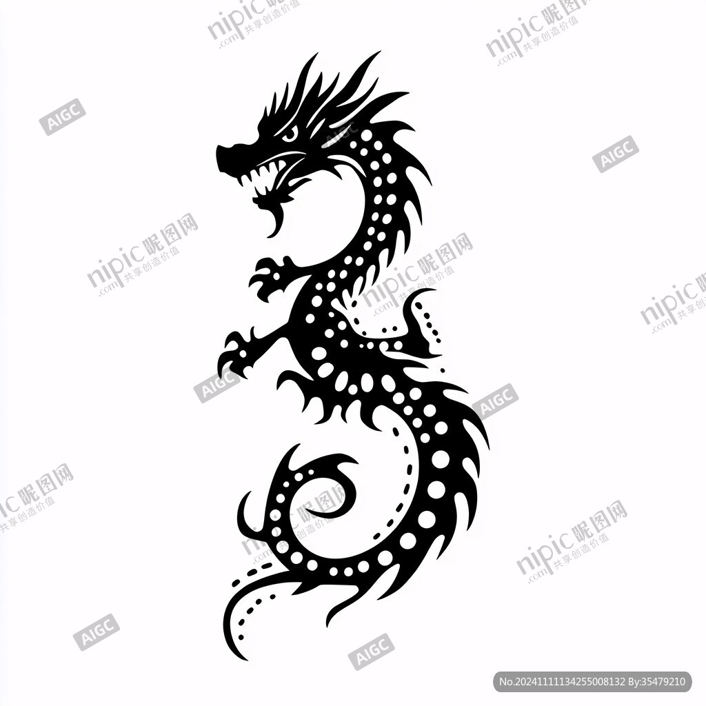 龙纹中国龙腾龙生肖龙