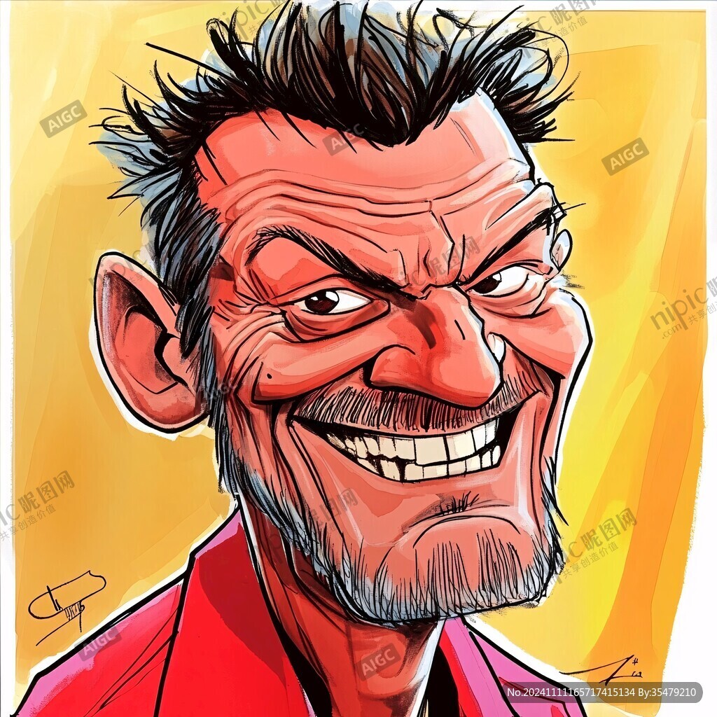 卡通酷潮大叔头像