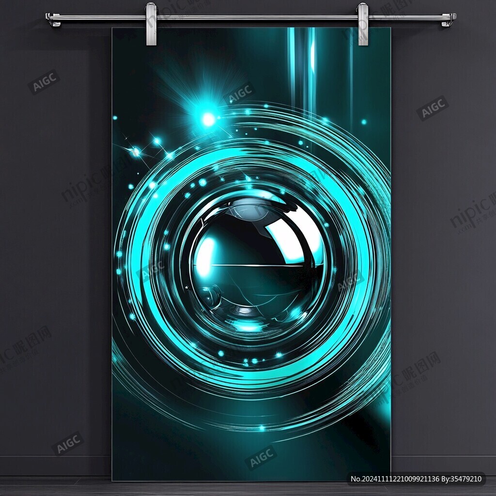 科技玄关流体画