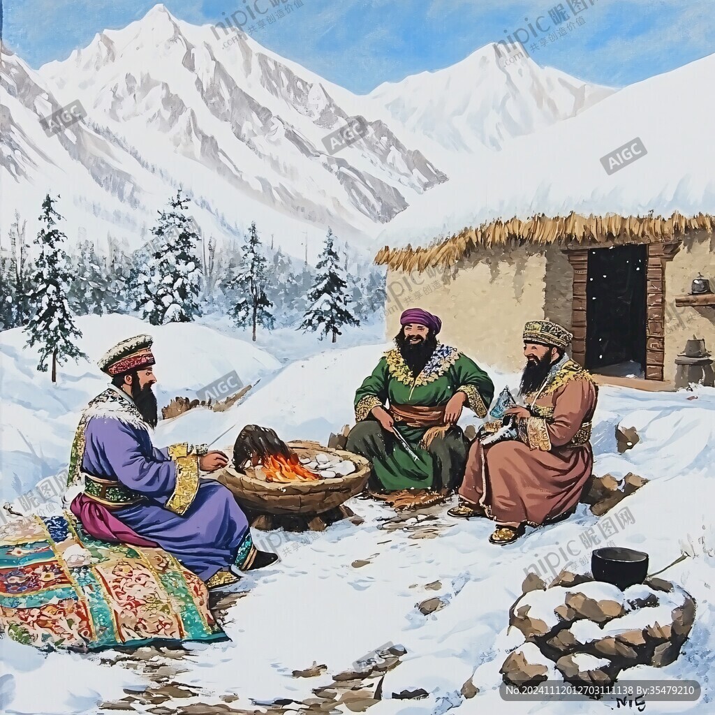 柯尔克孜族插画