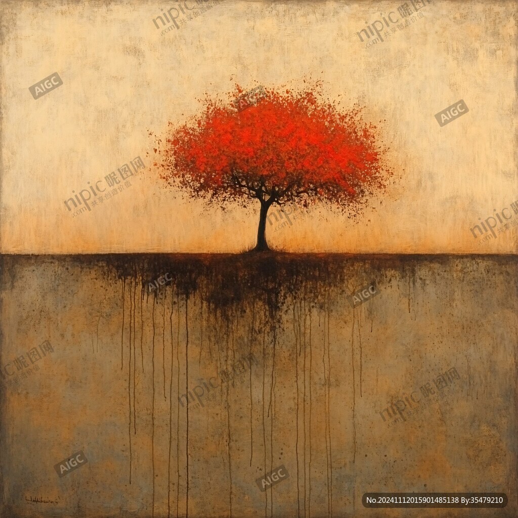大树抽象画