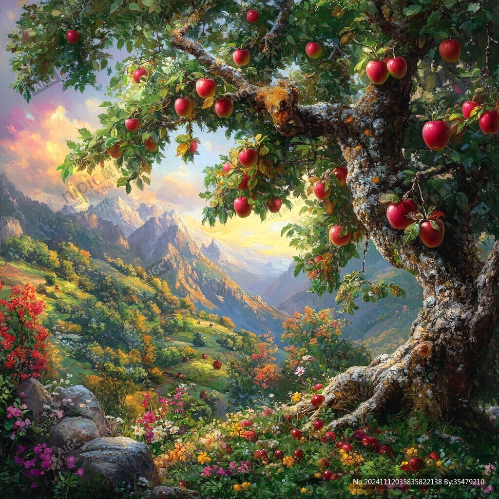 苹果树3d画