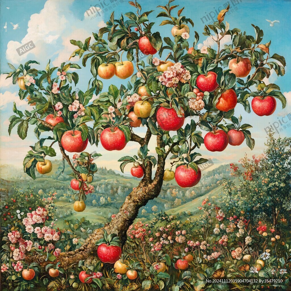 苹果树3d画