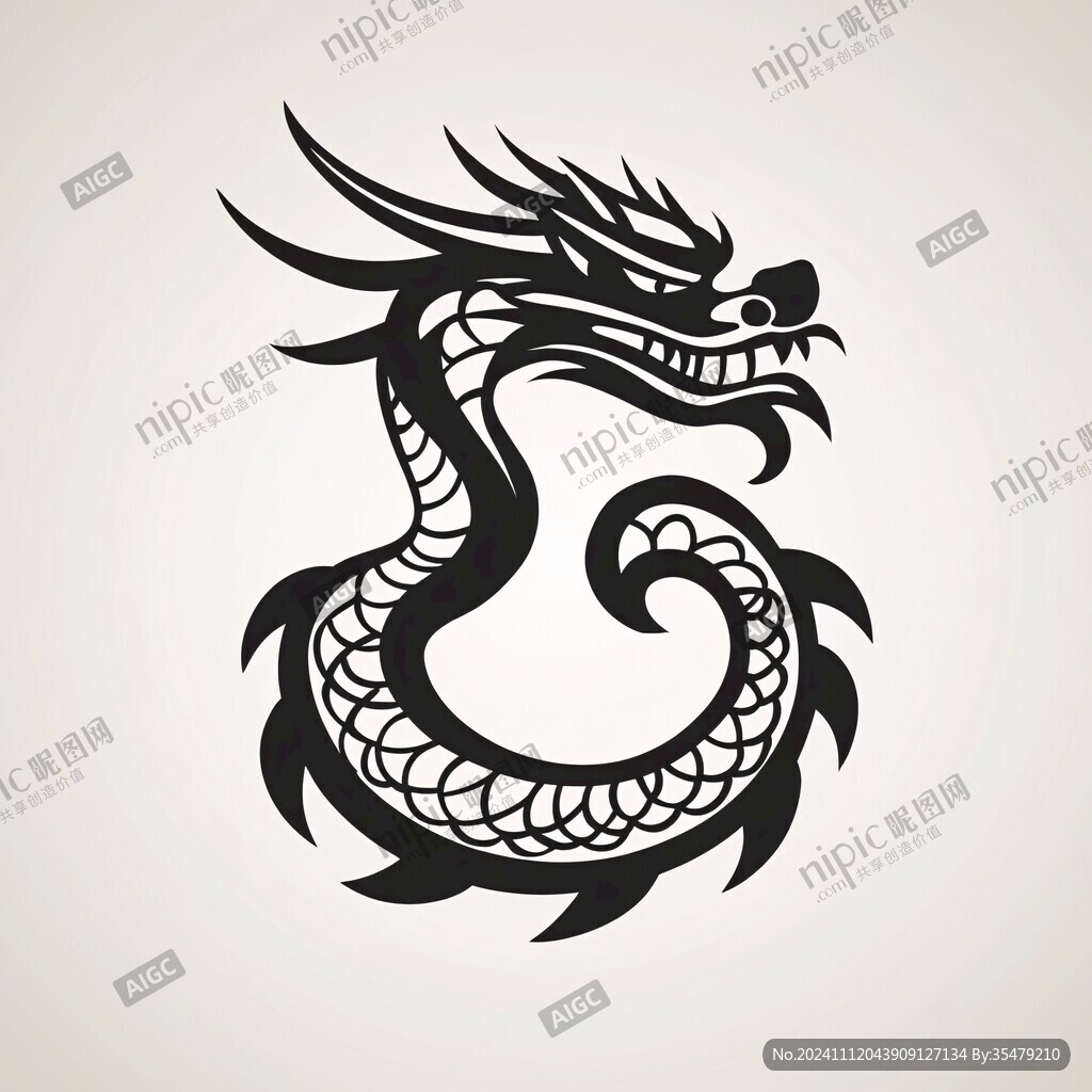 龙纹中国龙腾龙生肖龙