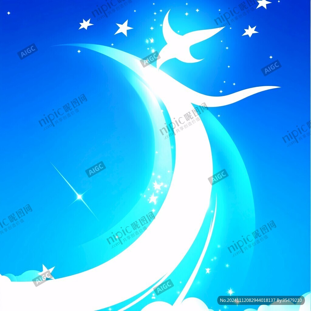 鹊桥素材蓝色鸟