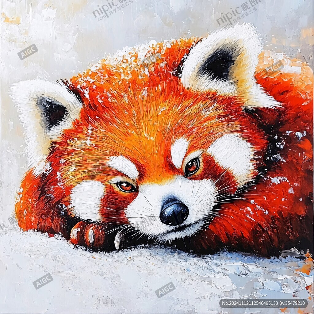 动物水彩画动物油画