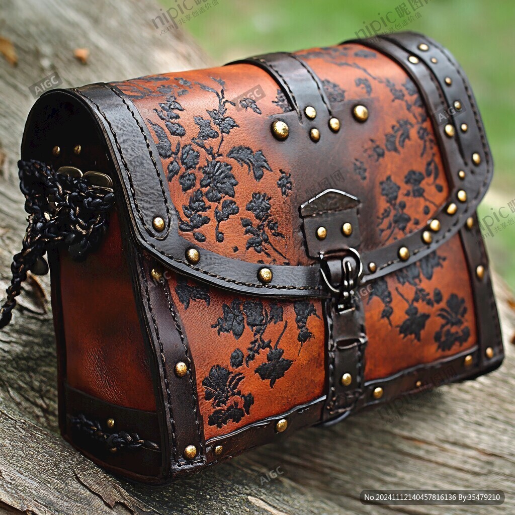 皮质嵌铁铆钉战马面护