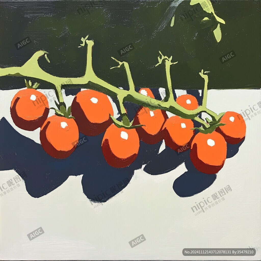 圣女果噪点插画