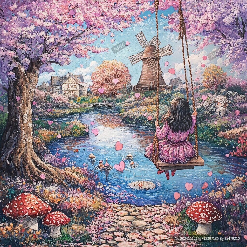 奇幻爱丽斯仙境插画