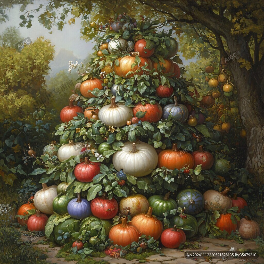 3d立体画苹果树