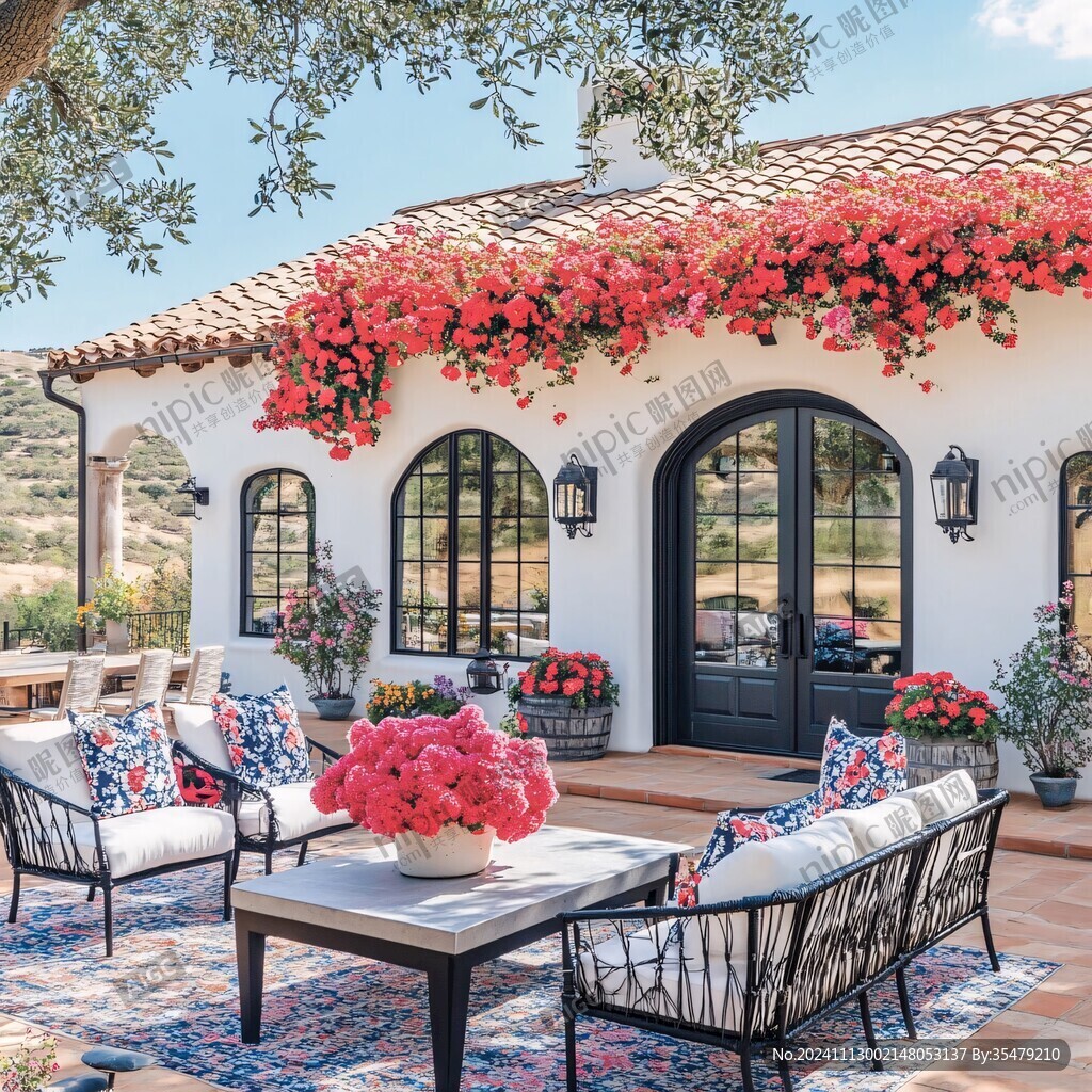 南方门廊庭院布局