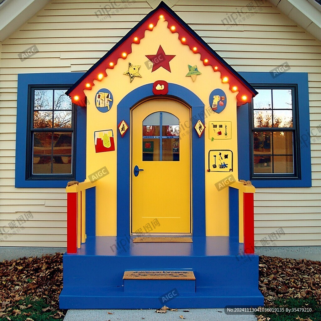 幼儿园简约门头