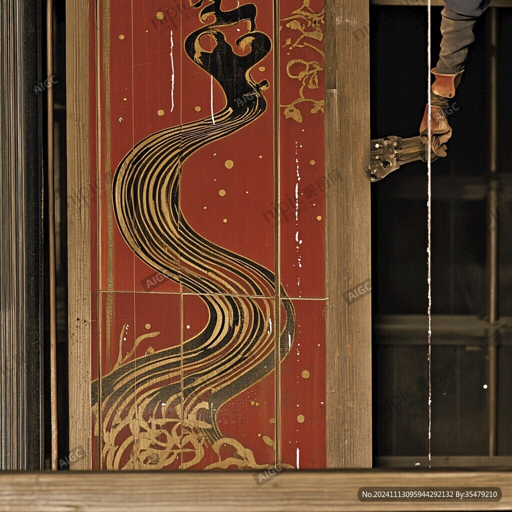 门神插画窗花窗贴