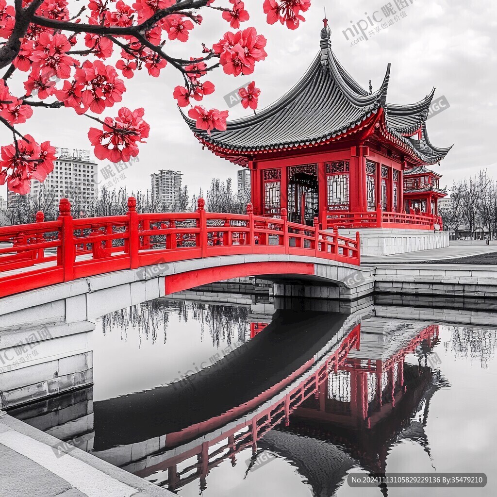 亭台楼阁鸿运当头