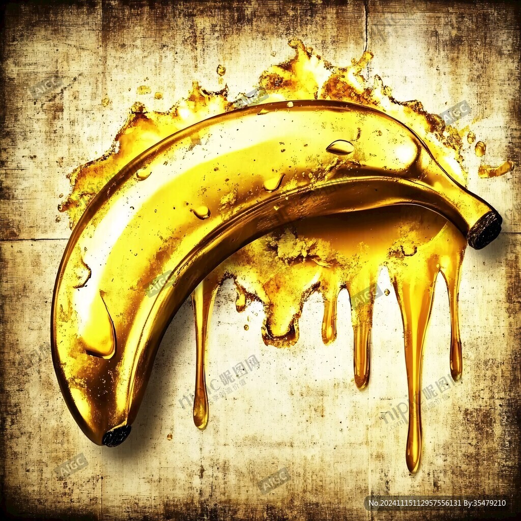 黄金流体艺术画