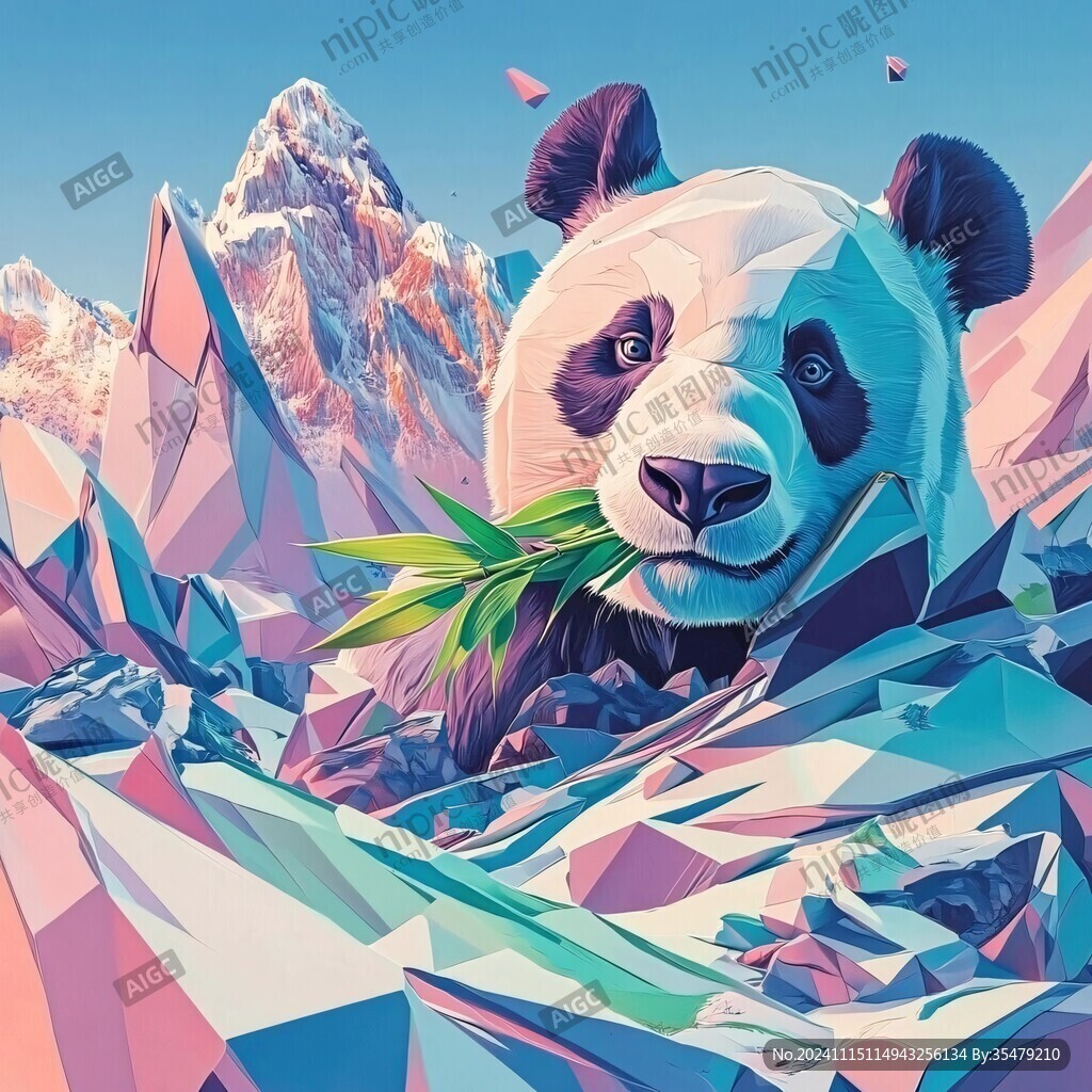 低多边大熊猫