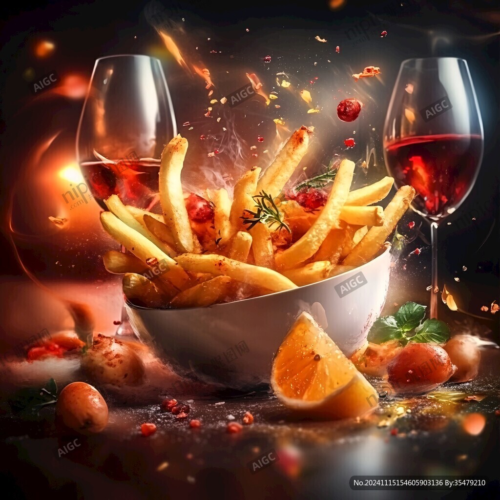 西式美食暖色背景