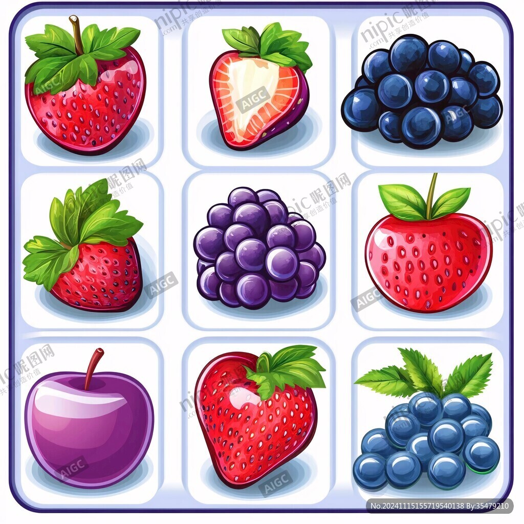 葡萄草莓梨子樱桃